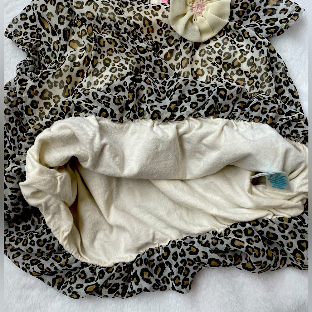 Leopard Print Blouse Dress for Infant Toddler by Place - Picture 3 of 7